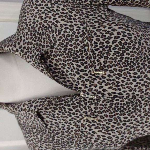 vintage 90s SILK Animal Print Cropped Jacket - Picture 2 of 11